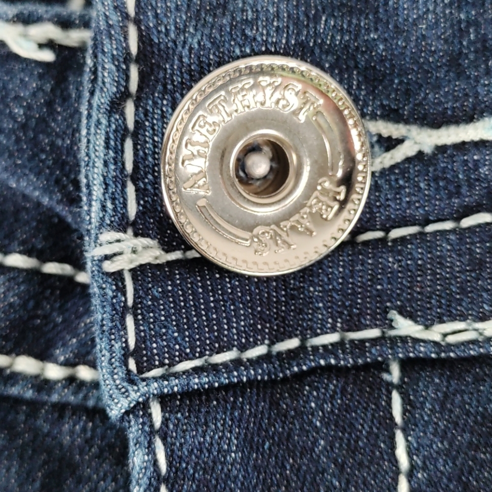 Amethyst Jeans Dark Blue Denim Jean Shorts - Picture 4 of 11